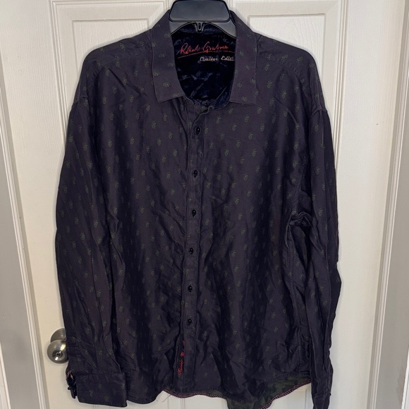 Robert Graham Other - Robert Graham Limited Edition Dark Navy Skull Patterned Shirt